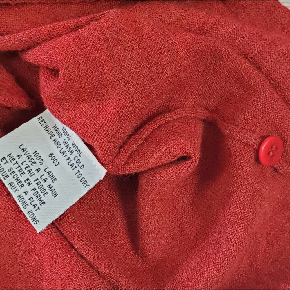 Eileen Fisher red cardigan, size PP - Picture 4 of 8